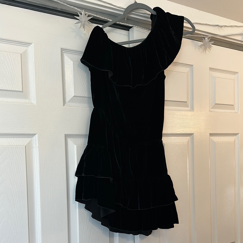 Joie Velvet One Shoulder Mini Dress